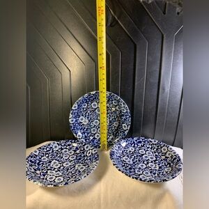 Calico Staffordshire Blue Saucers